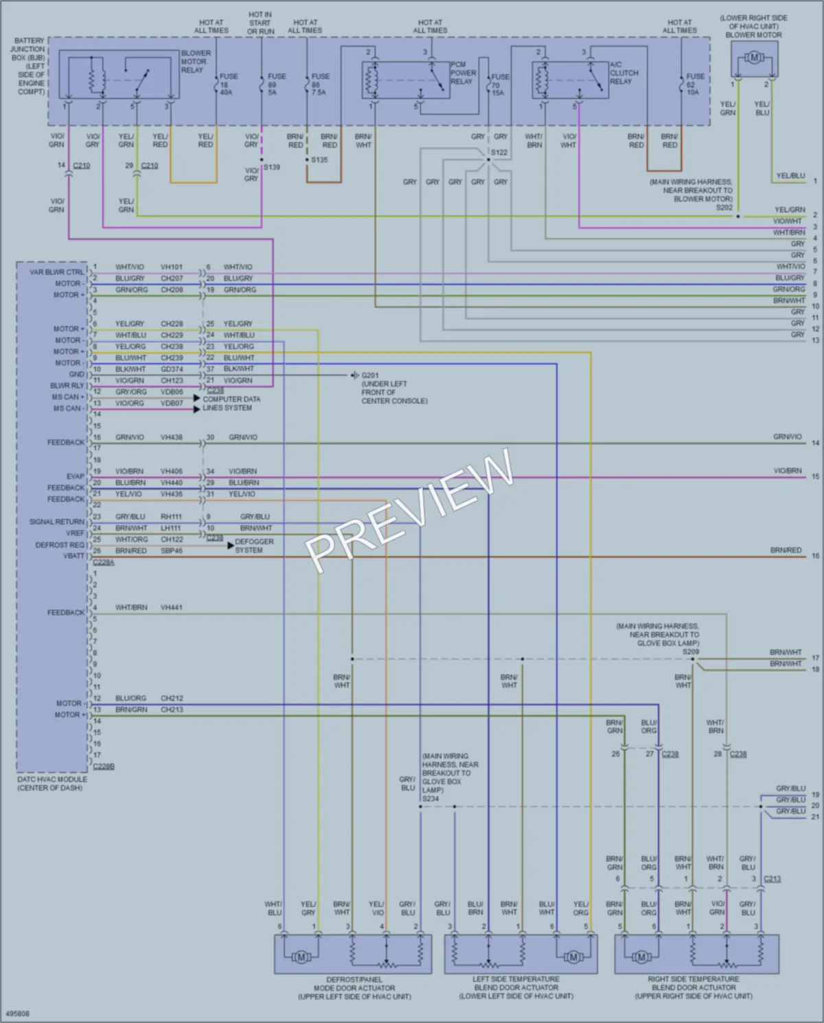 2016 Lincoln MKS Air Conditioning wiring diagram preview
