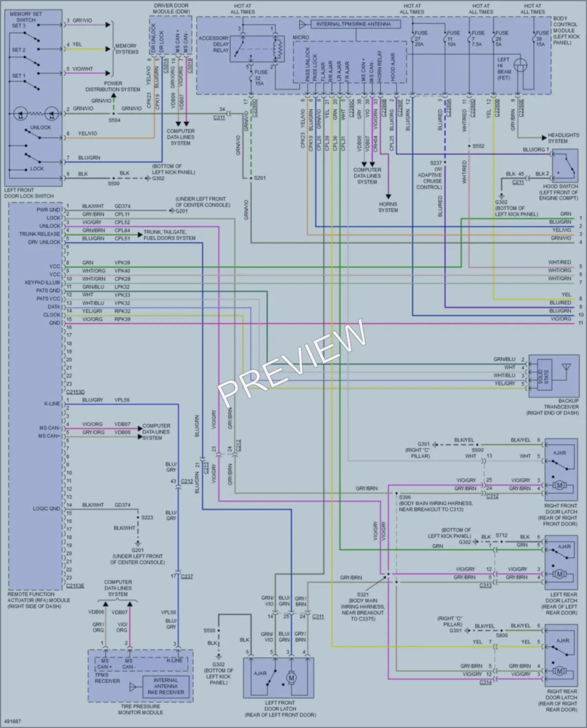 2016 Lincoln MKS Anti Theft wiring diagram preview