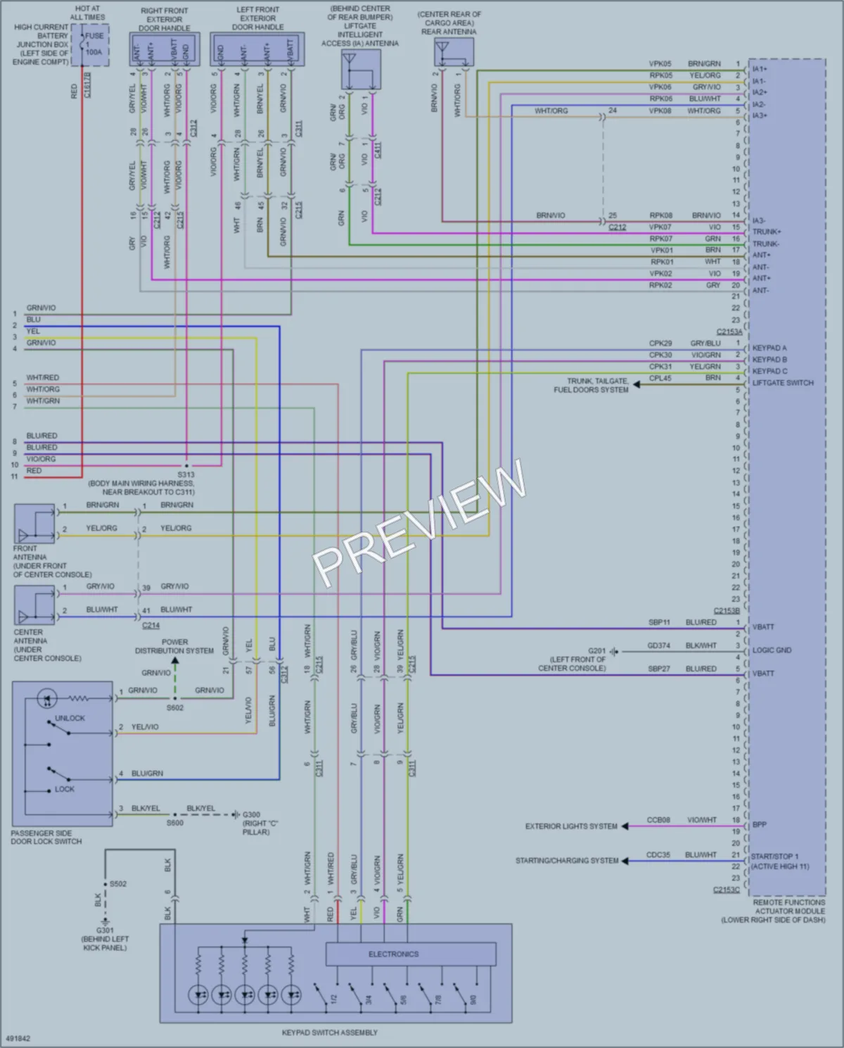 2016 Lincoln MKT Anti Theft wiring diagram preview