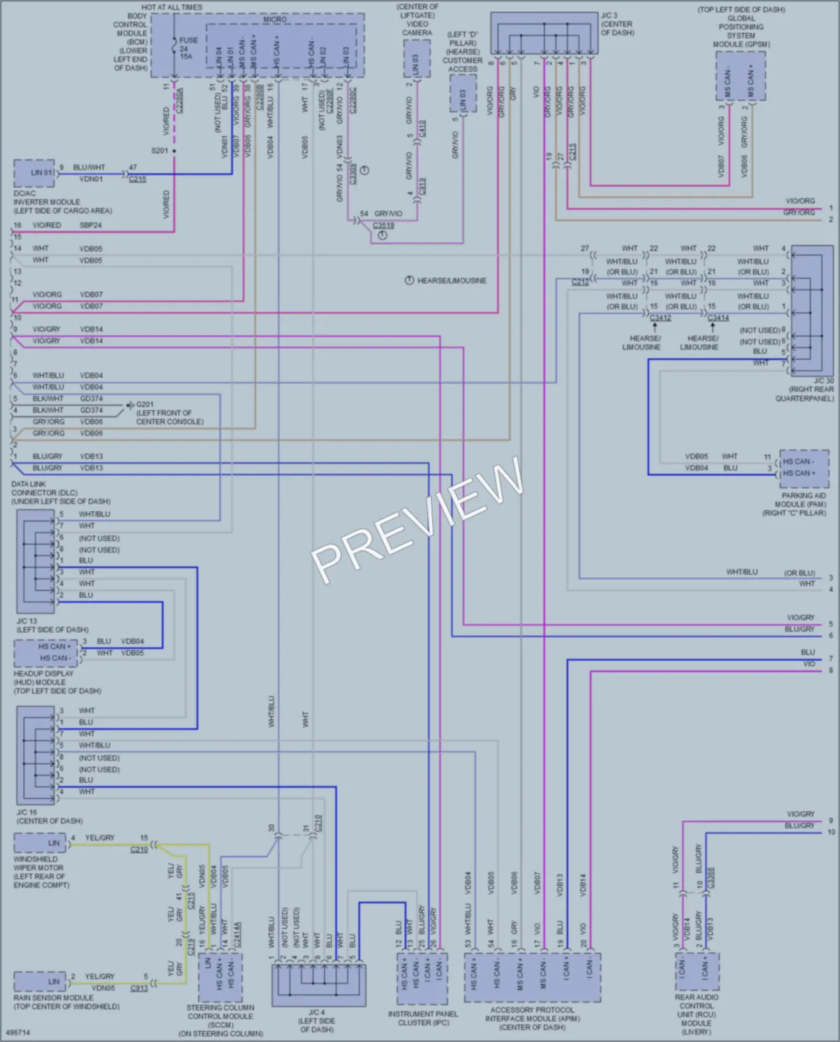 2016 Lincoln MKT Computer Data Lines wiring diagram preview