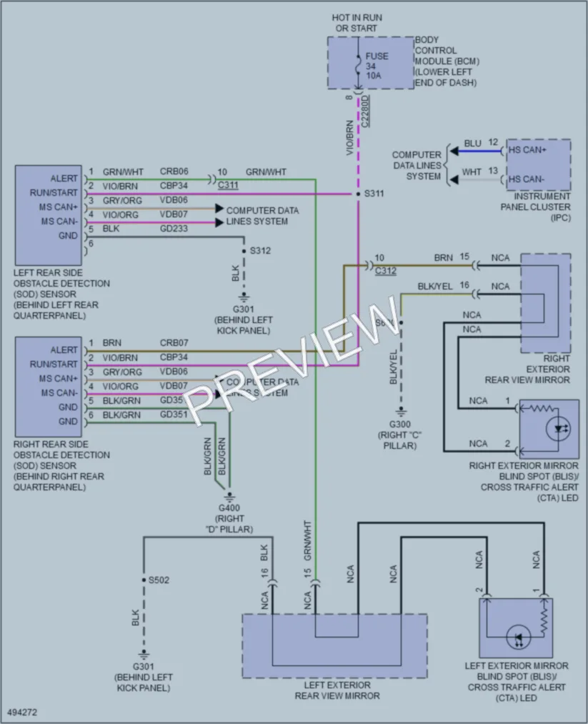 2016 Lincoln MKT Navigation wiring diagram preview