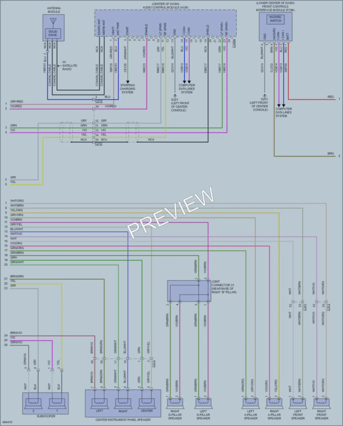 2016 Lincoln MKT Radio wiring diagram preview