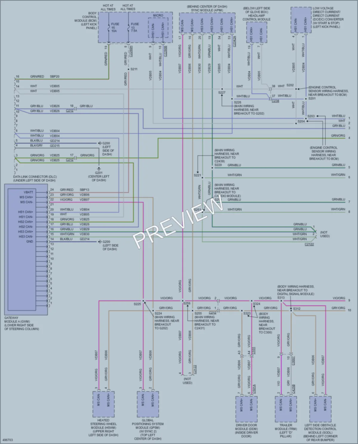2016 Lincoln MKX Computer Data Lines wiring diagram preview