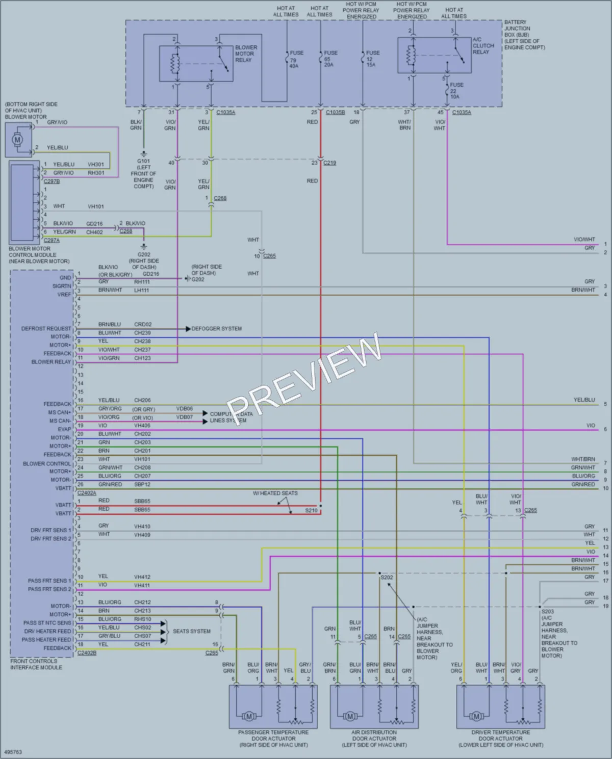 2016 Lincoln MKZ Air Conditioning wiring diagram preview