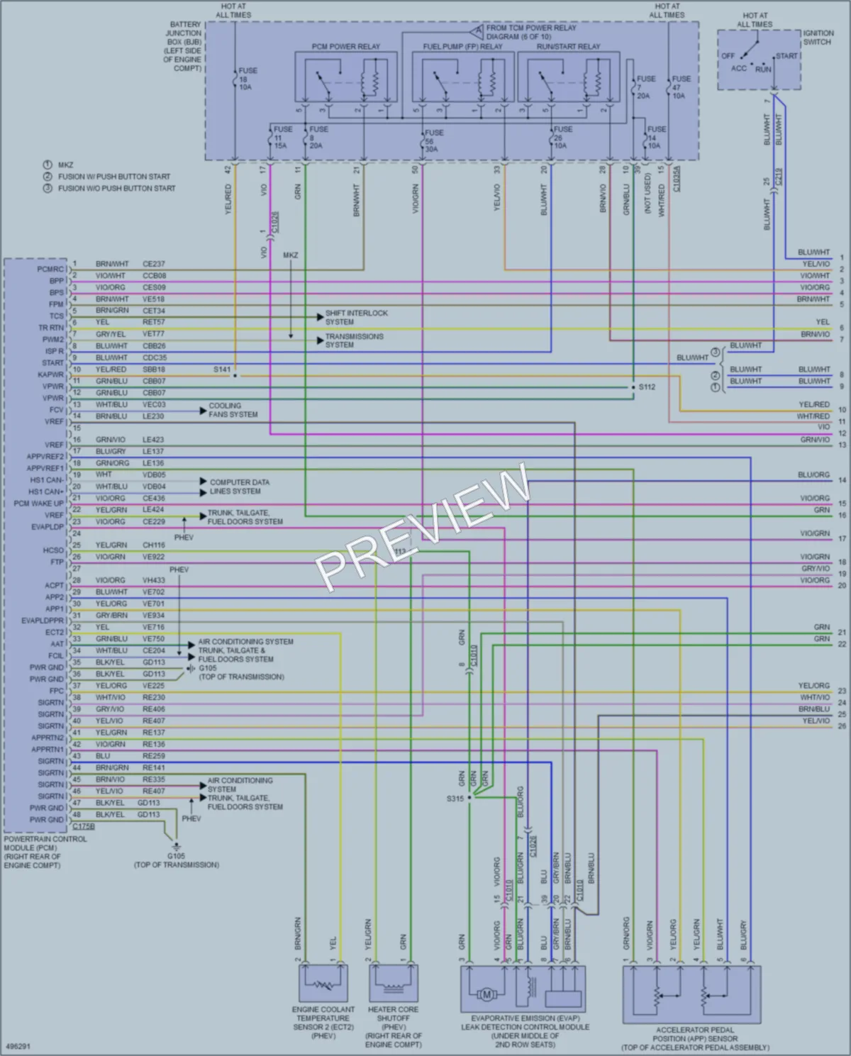 2016 Lincoln MKZ Engine Performance wiring diagram preview