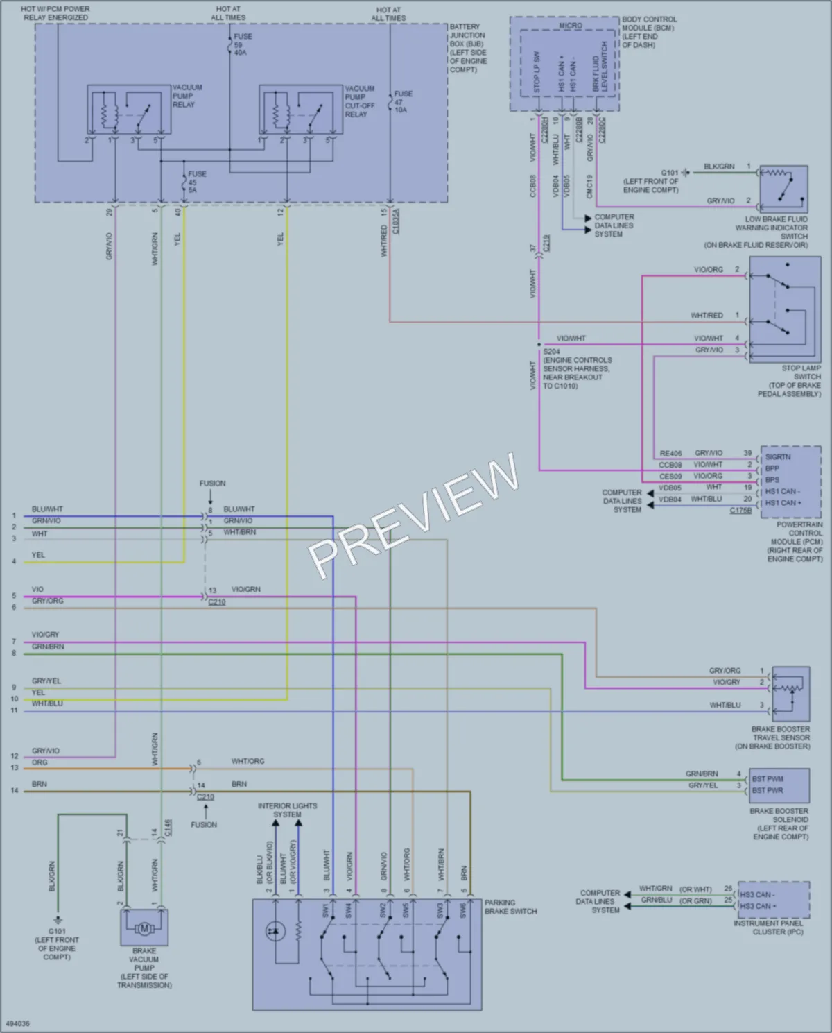 2016 Lincoln MKZHybrid Anti Lock Brakes wiring diagram preview