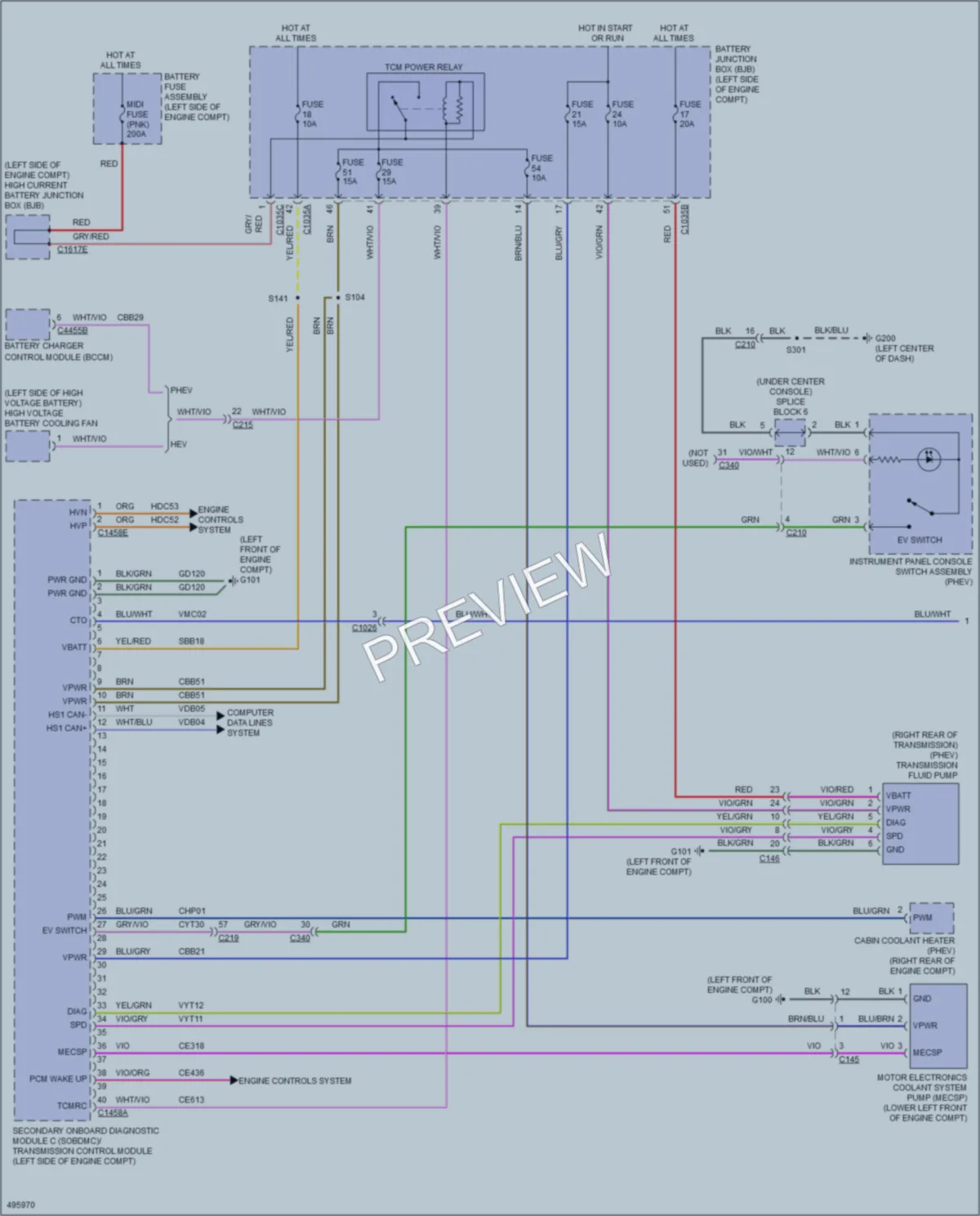 2016 Lincoln MKZHybrid Transmission wiring diagram preview