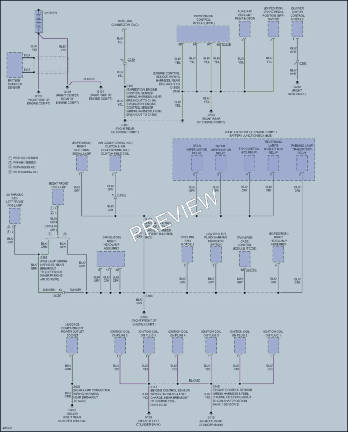 2016 Lincoln Navigator Ground Distribution wiring diagram preview