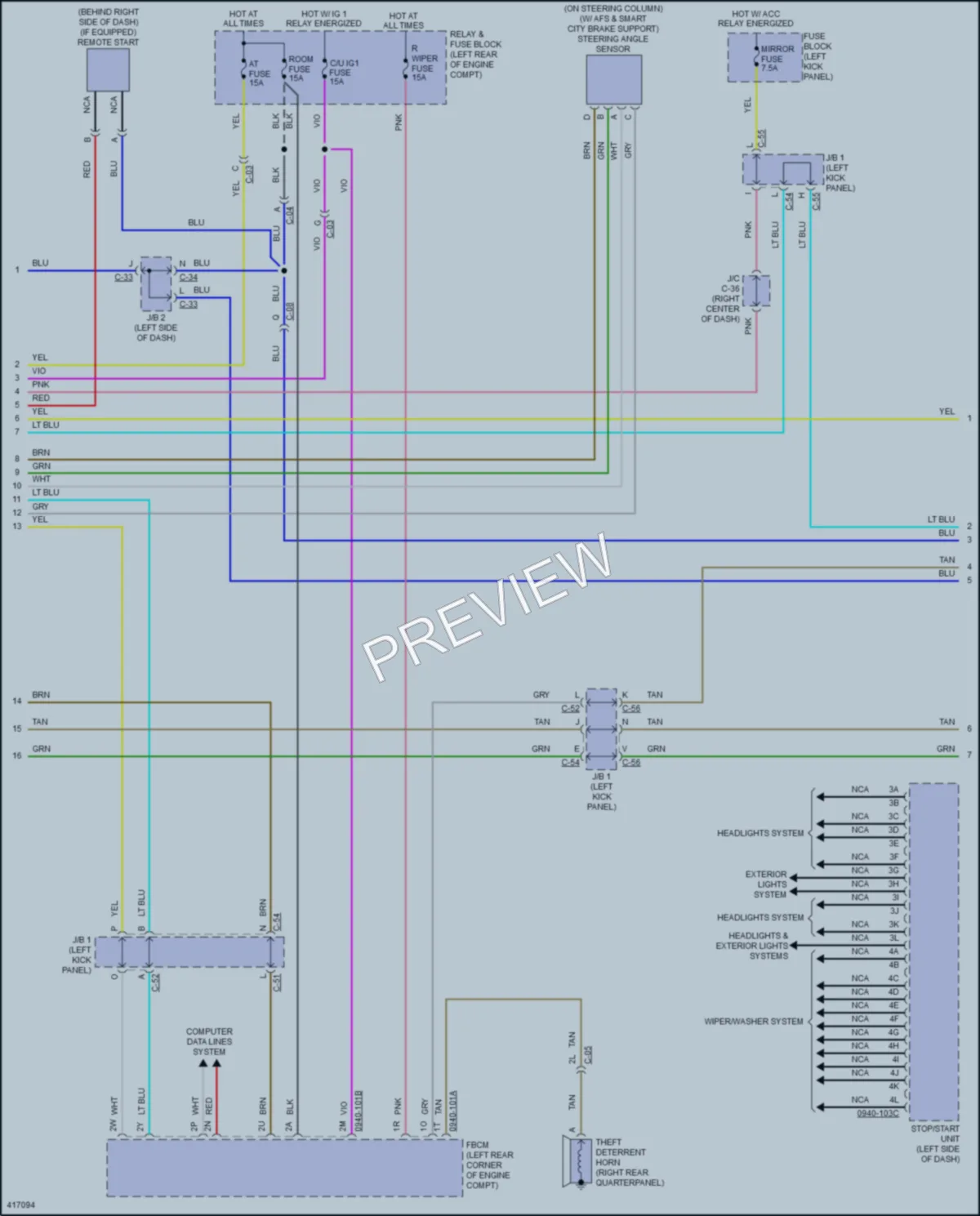2016 Mazda 3 Anti Theft wiring diagram preview