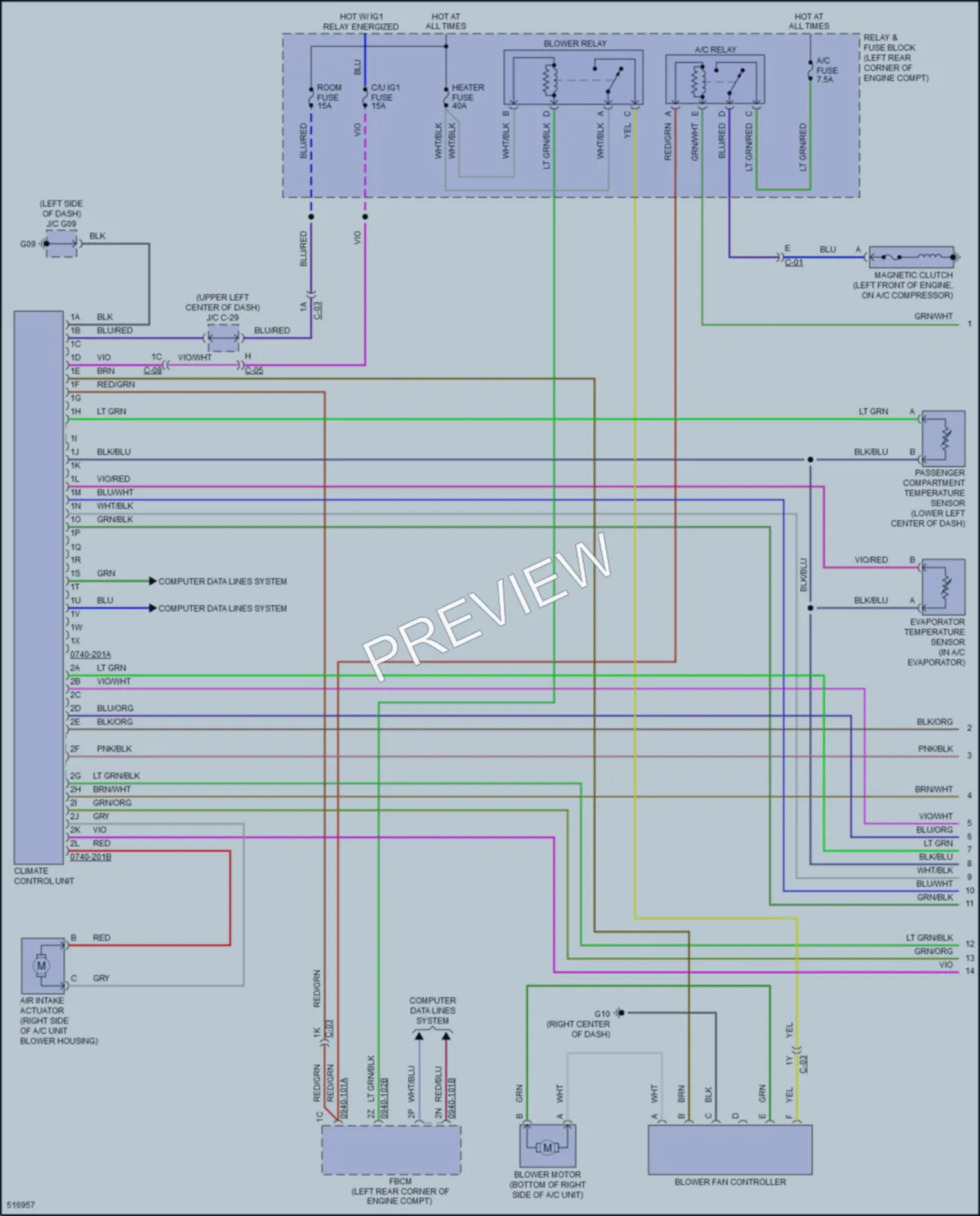 2016 Mazda 6 Air Conditioning wiring diagram preview