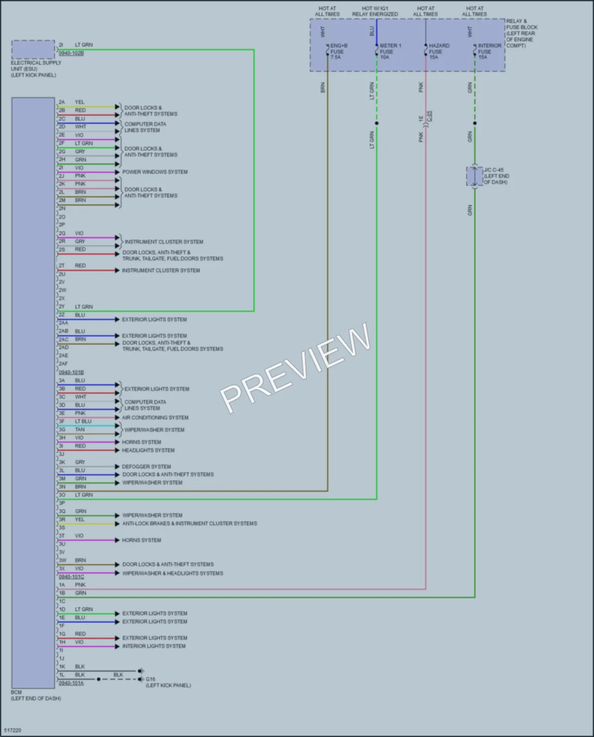 2016 Mazda CX3 Body Control Modules wiring diagram preview