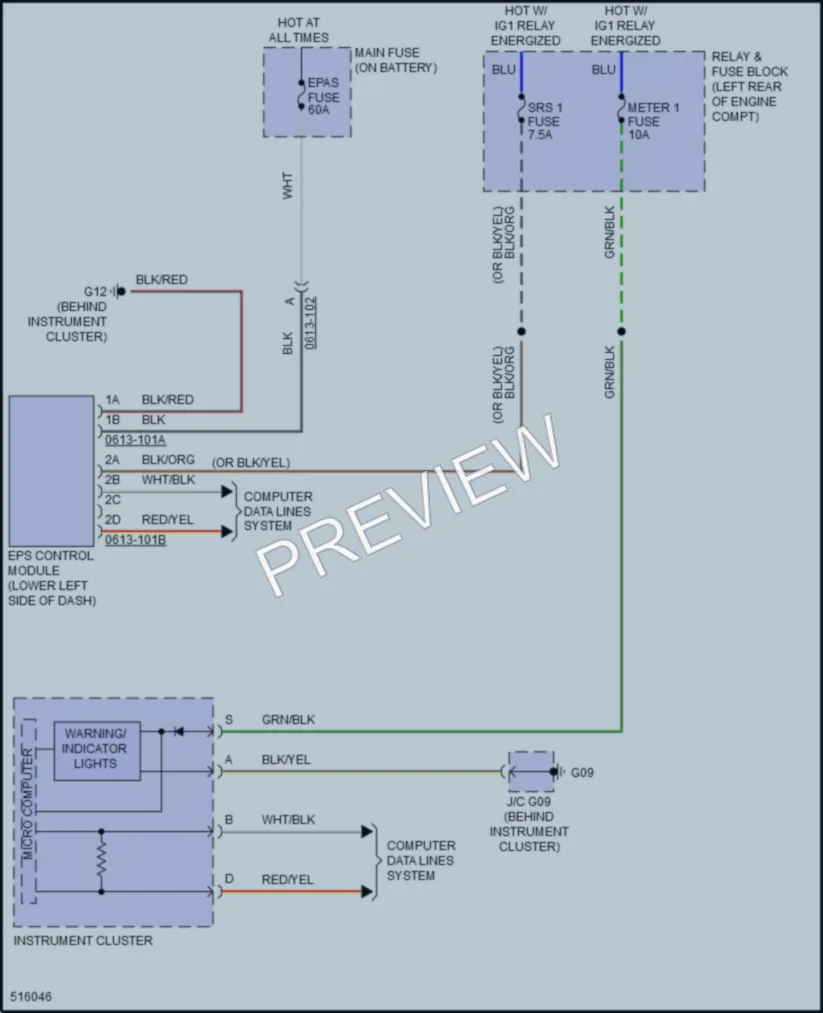 2016 Mazda CX5 Electronic Power Steering wiring diagram preview