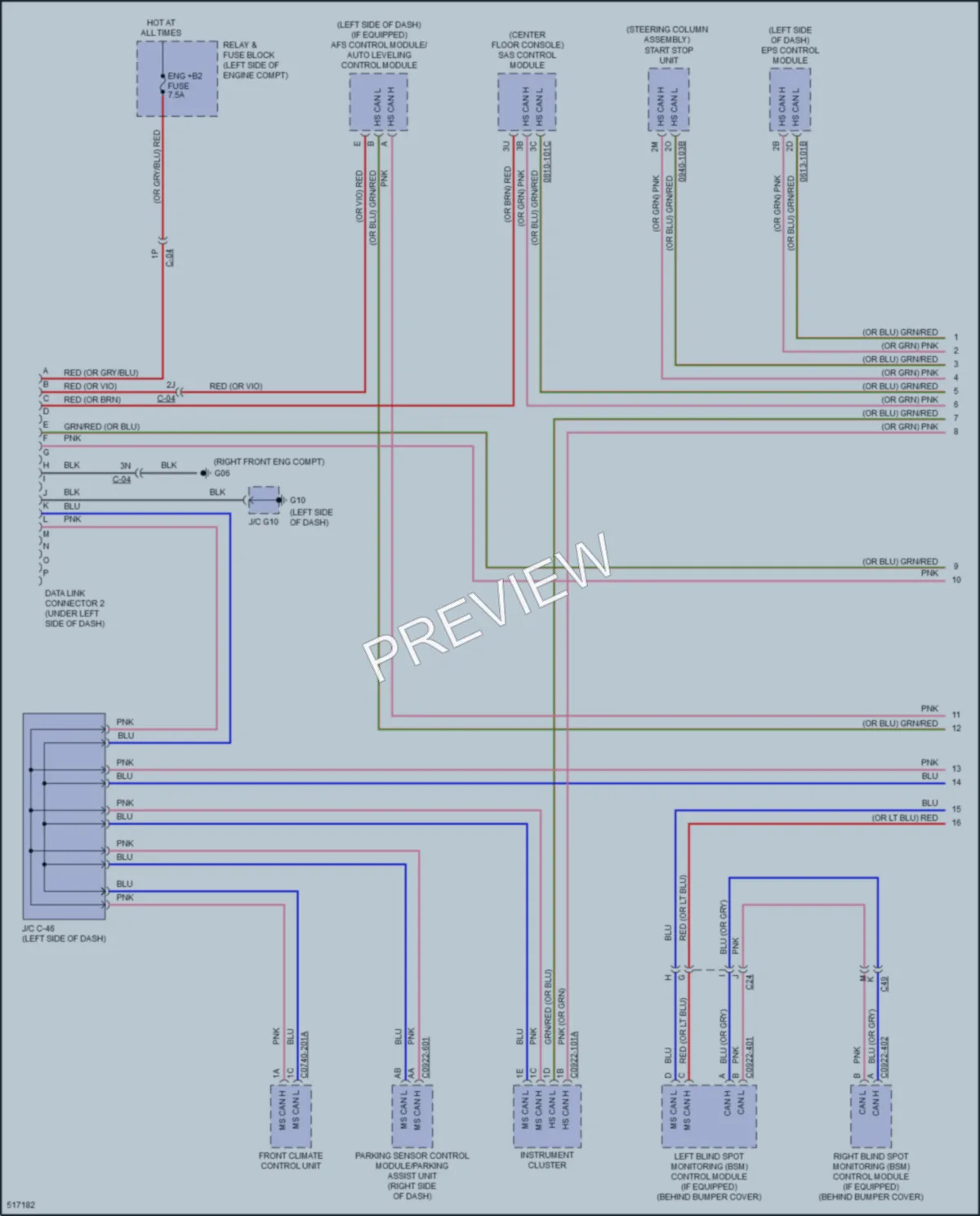 2016 Mazda CX9 Computer Data Lines wiring diagram preview