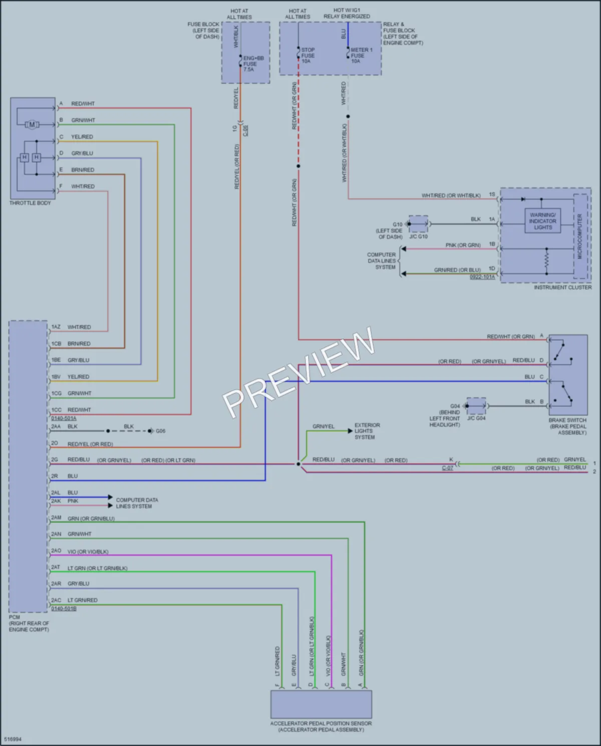 2016 Mazda CX9 Cruise Control wiring diagram preview