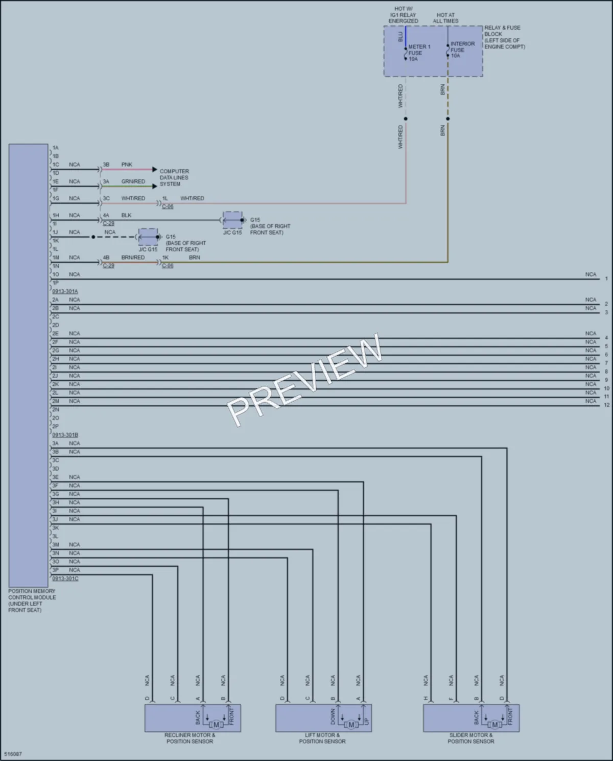 2016 Mazda CX9 Memory Systems wiring diagram preview