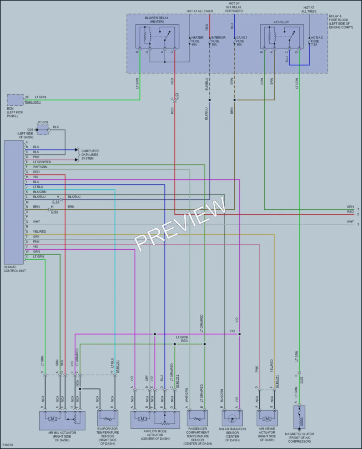 2016 Mazda MX5Miata Air Conditioning wiring diagram preview