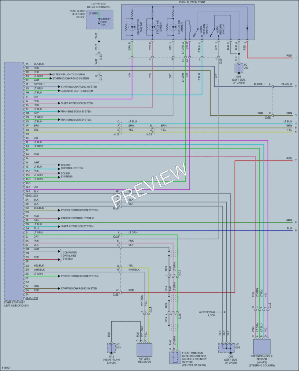 2016 Mazda MX5Miata Power Door Locks wiring diagram preview