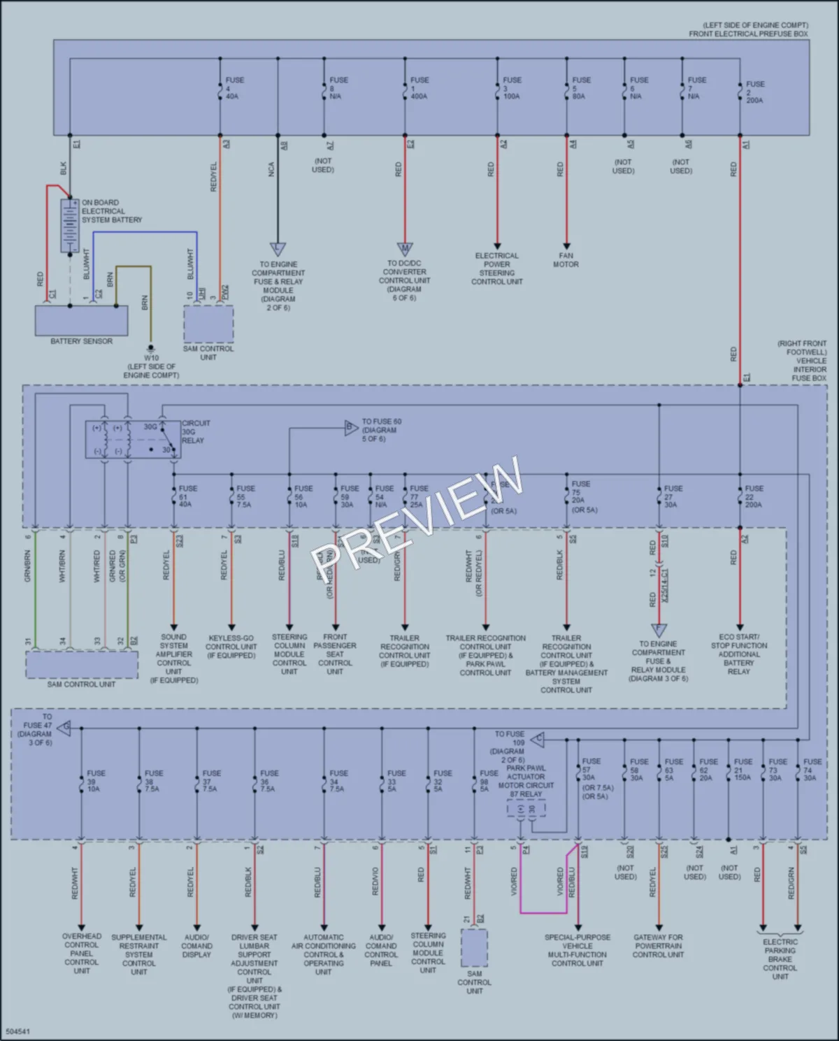 2016 MercedesBenz B250e Power Distribution wiring diagram preview