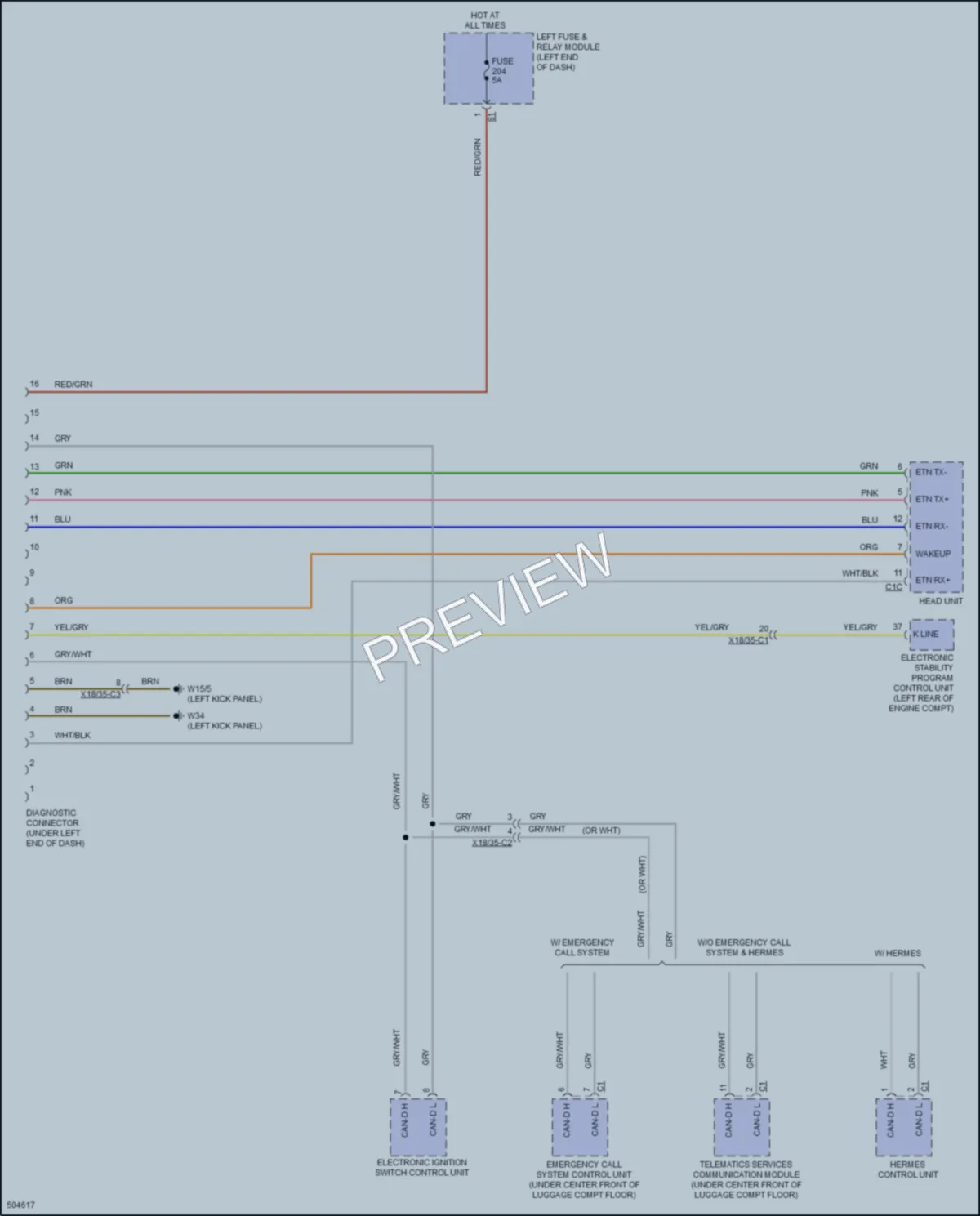 2016 MercedesBenz C300 Computer Data Lines wiring diagram preview