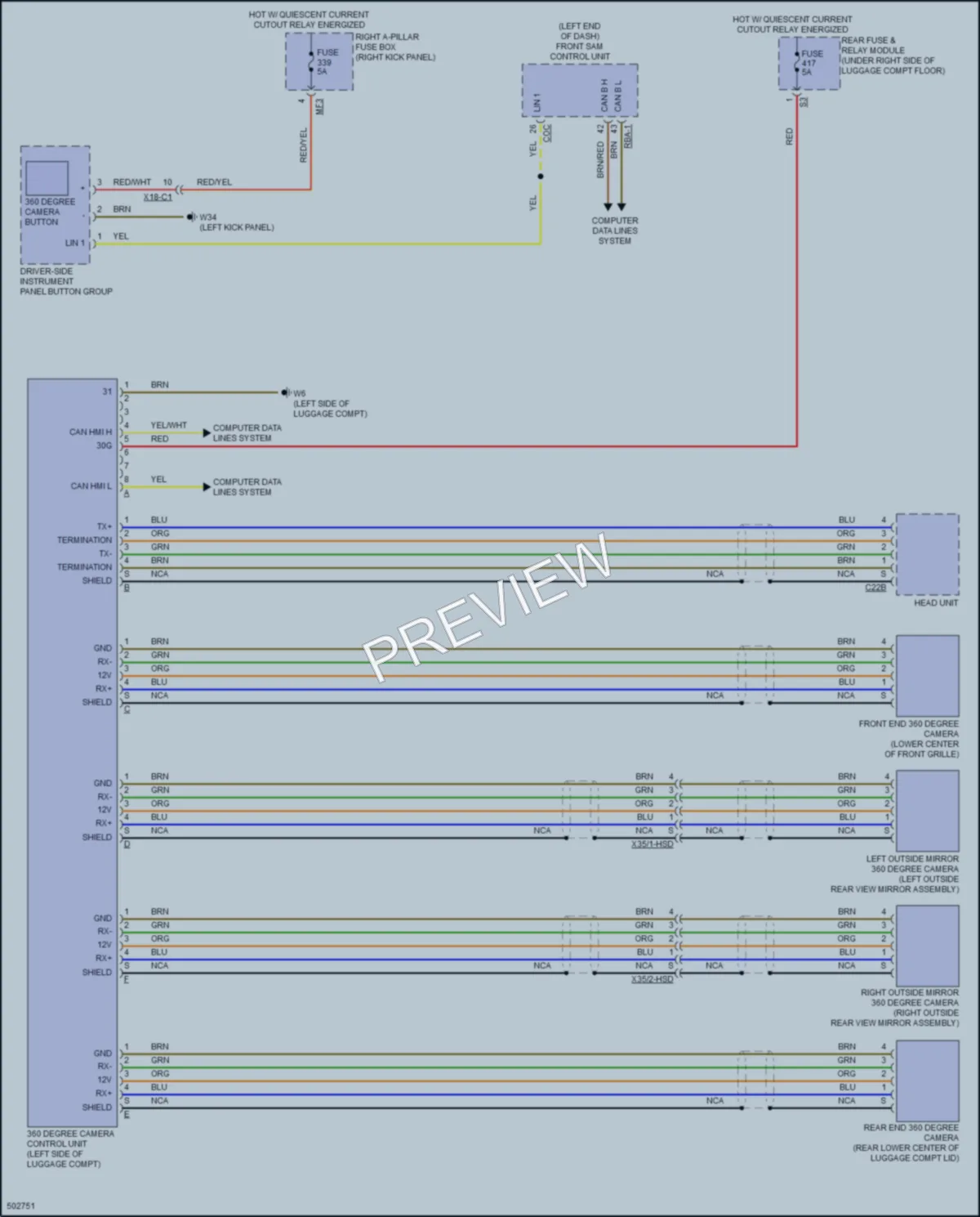 2016 MercedesBenz C300 Navigation wiring diagram preview