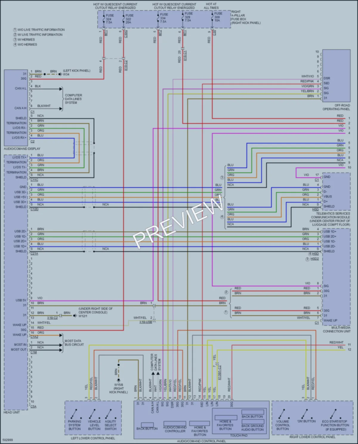 2016 MercedesBenz C300 Radio wiring diagram preview