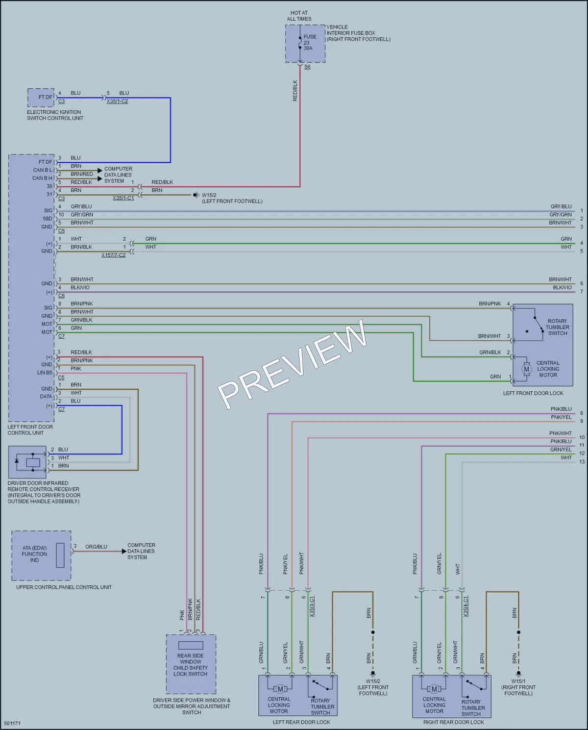 2016 MercedesBenz CLA250 Anti Theft wiring diagram preview