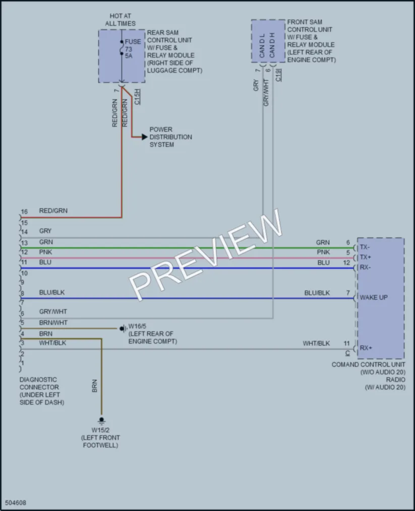 2016 MercedesBenz CLS400 Computer Data Lines wiring diagram preview