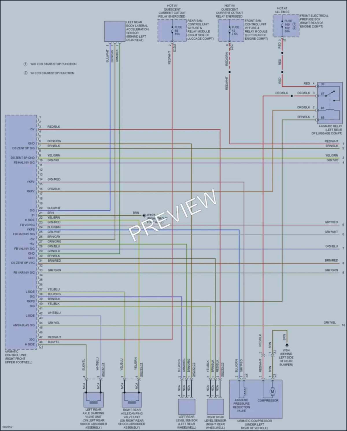 2016 MercedesBenz CLS400 Electronic Suspension wiring diagram preview