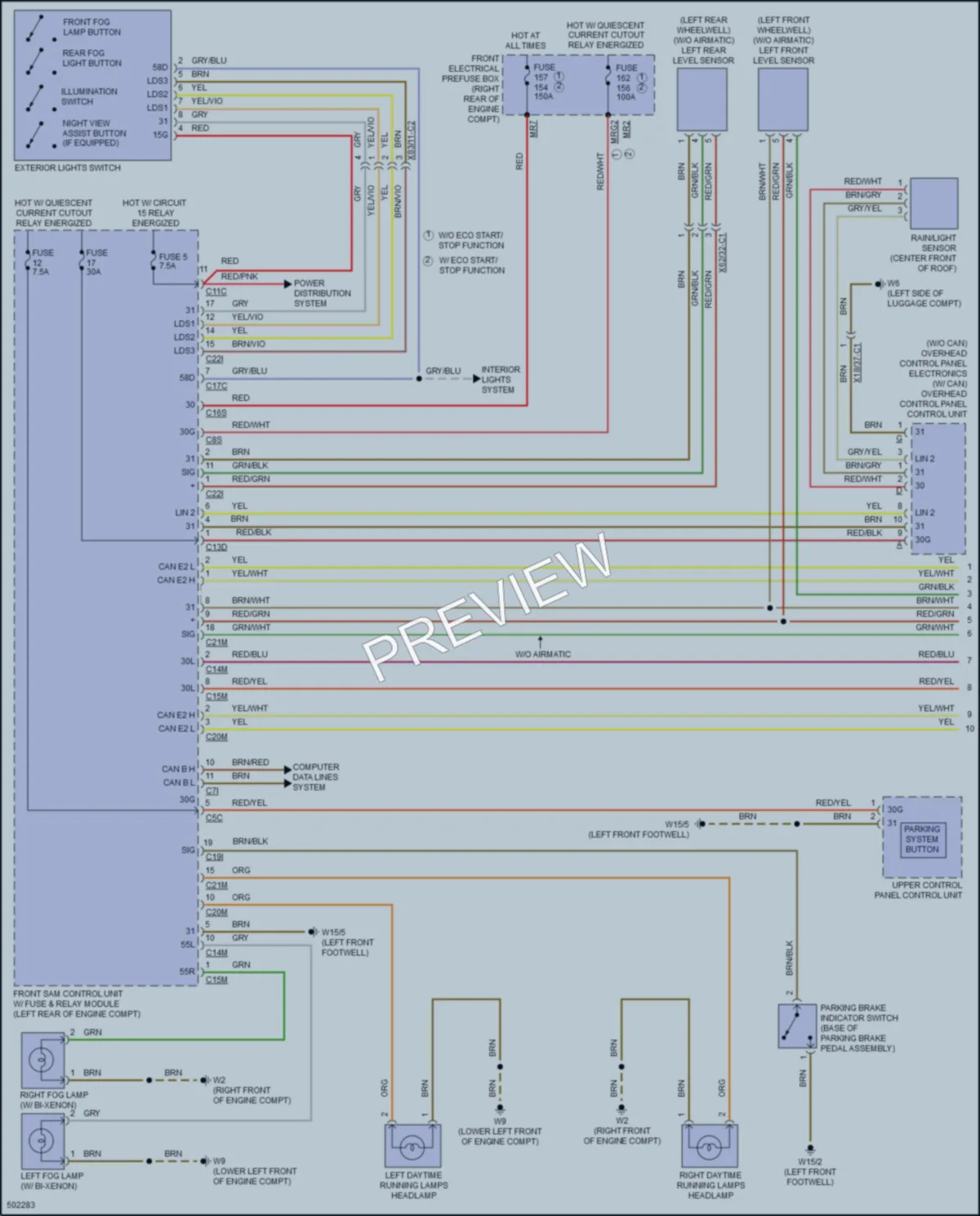 2016 MercedesBenz CLS400 Headlights wiring diagram preview