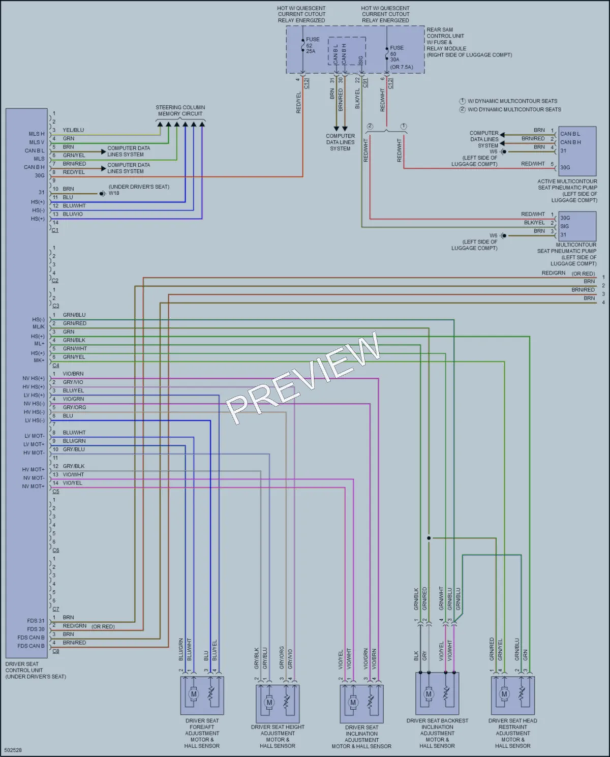 2016 MercedesBenz CLS400 Memory Systems wiring diagram preview