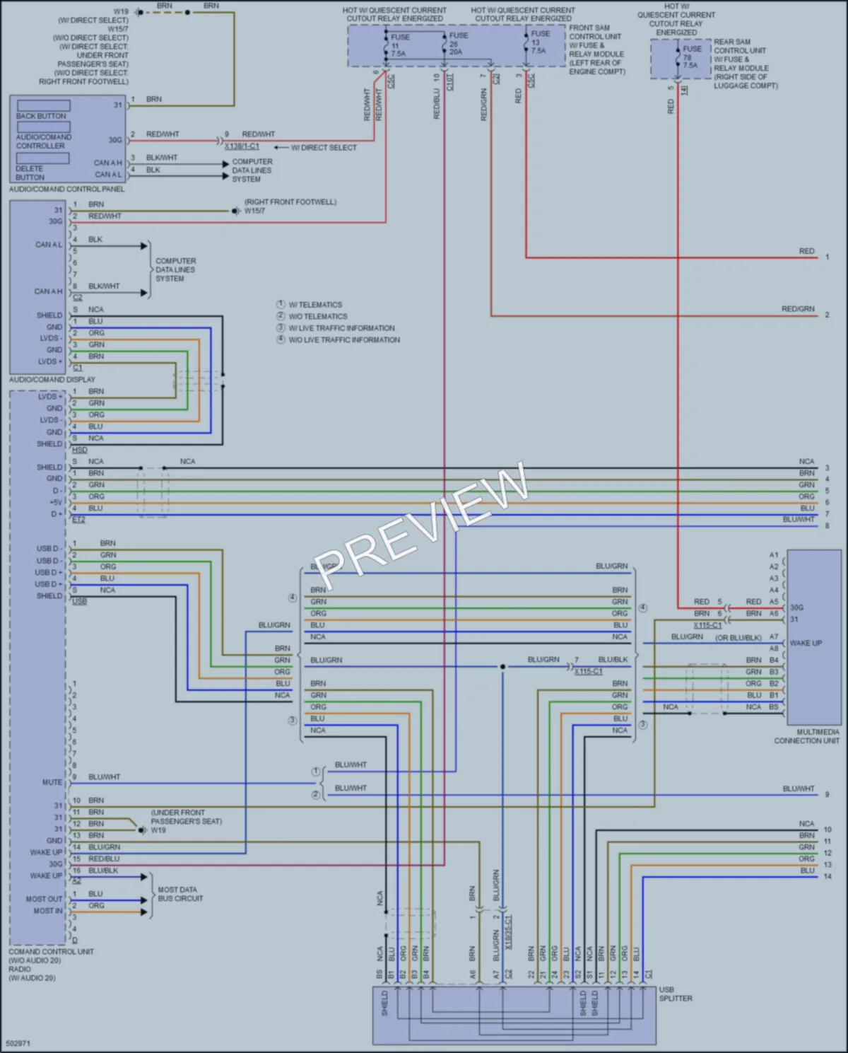 2016 MercedesBenz CLS400 Radio wiring diagram preview