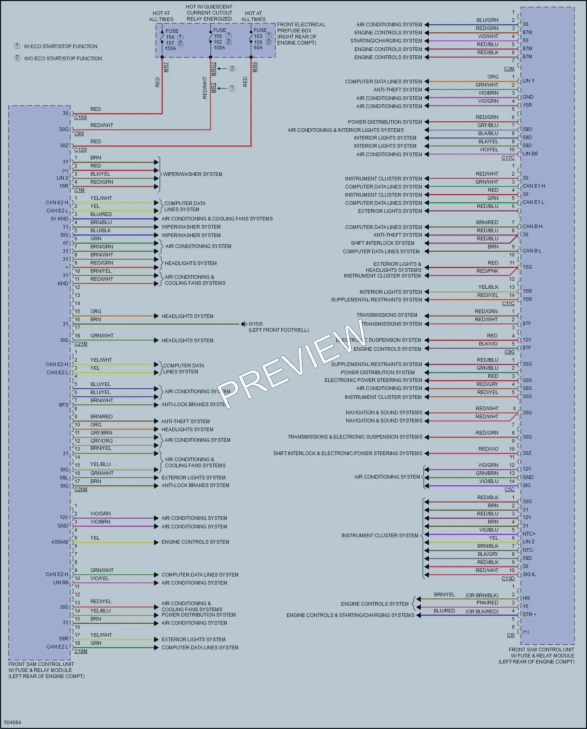 2016 MercedesBenz CLS550 Body Control Modules wiring diagram preview
