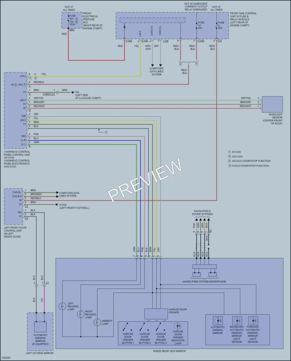 2016 MercedesBenz CLS550 Power Mirrors wiring diagram preview