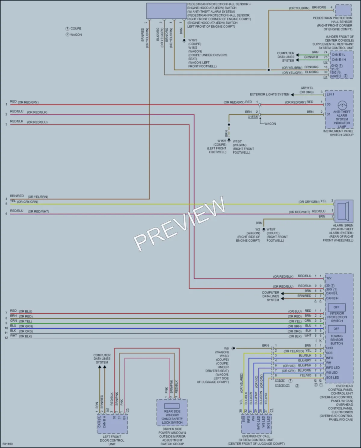 2016 MercedesBenz E250BLUETEC Anti Theft wiring diagram preview