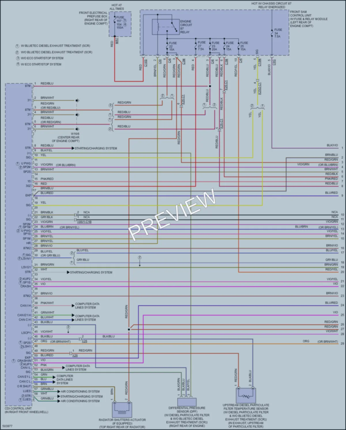 2016 MercedesBenz E250BLUETEC Engine Performance wiring diagram preview