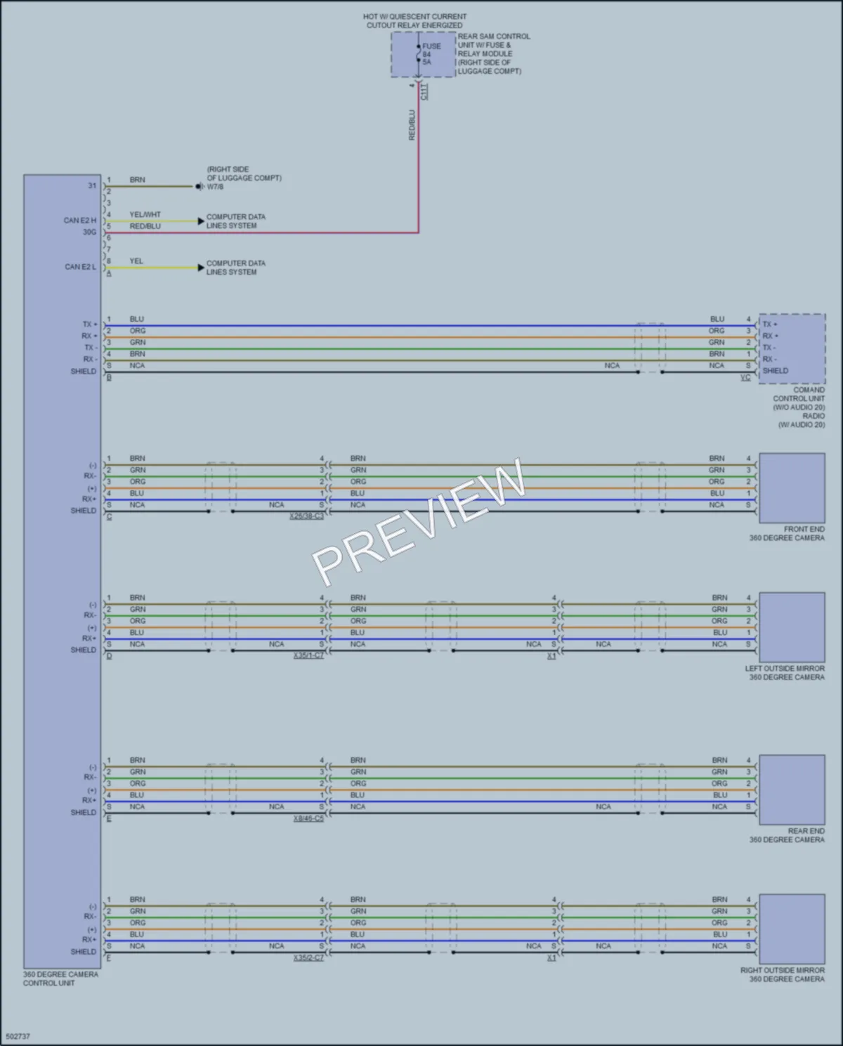 2016 MercedesBenz E250BLUETEC Navigation wiring diagram preview