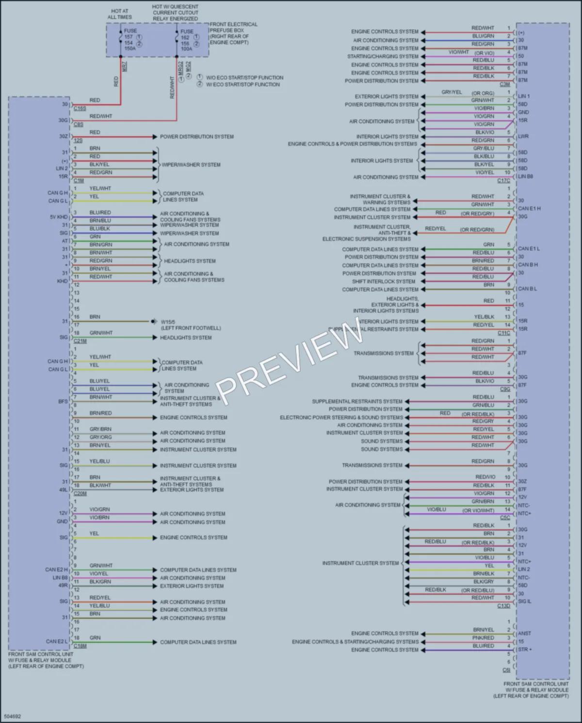 2016 MercedesBenz E350 Body Control Modules wiring diagram preview