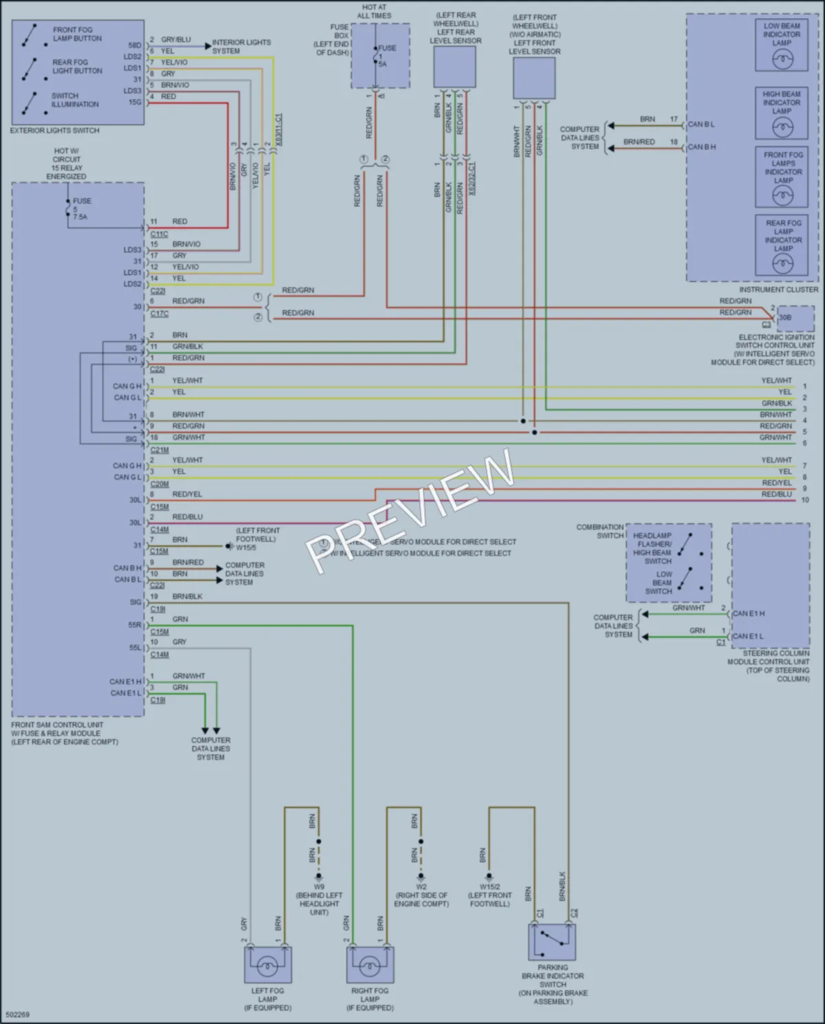 2016 MercedesBenz E350 Headlights wiring diagram preview