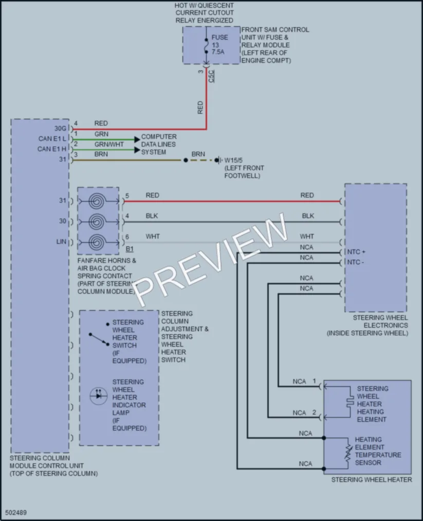 2016 MercedesBenz E350 Power Seats wiring diagram preview