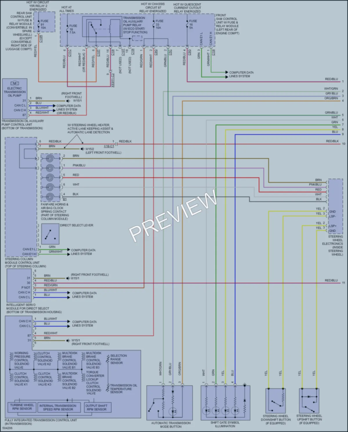 2016 MercedesBenz E350 Transmission wiring diagram preview