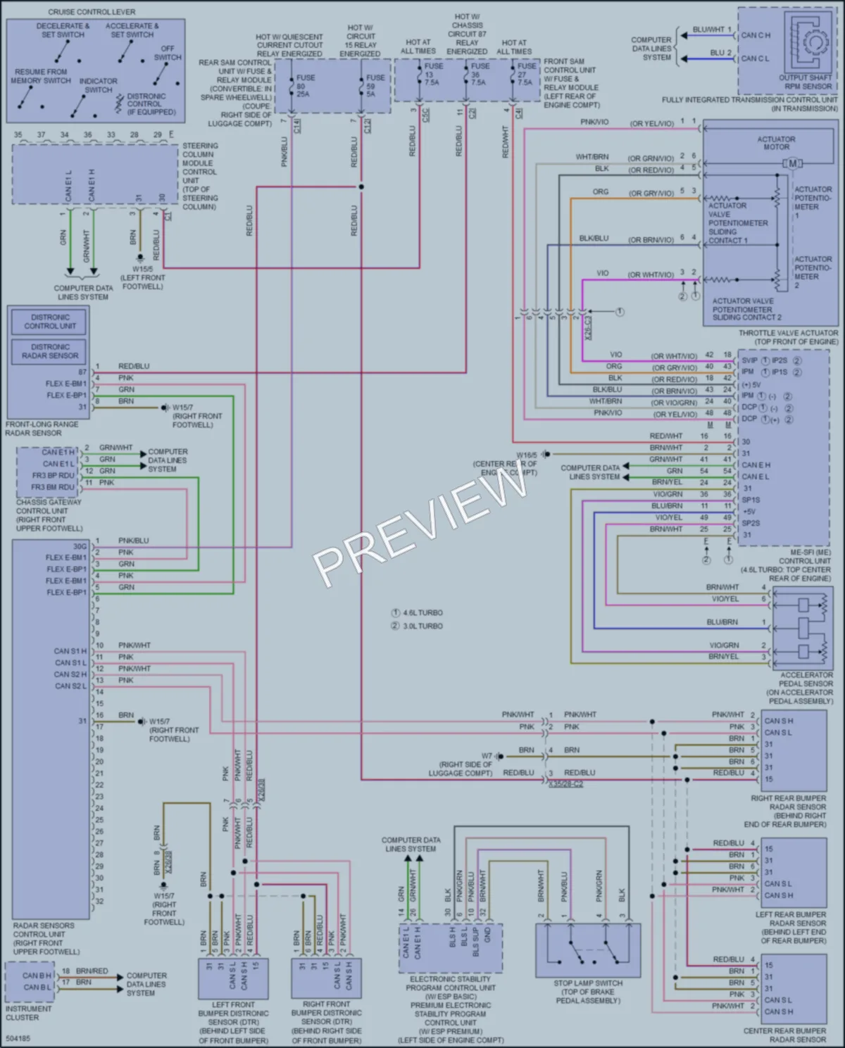 2016 MercedesBenz E400 Cruise Control wiring diagram preview