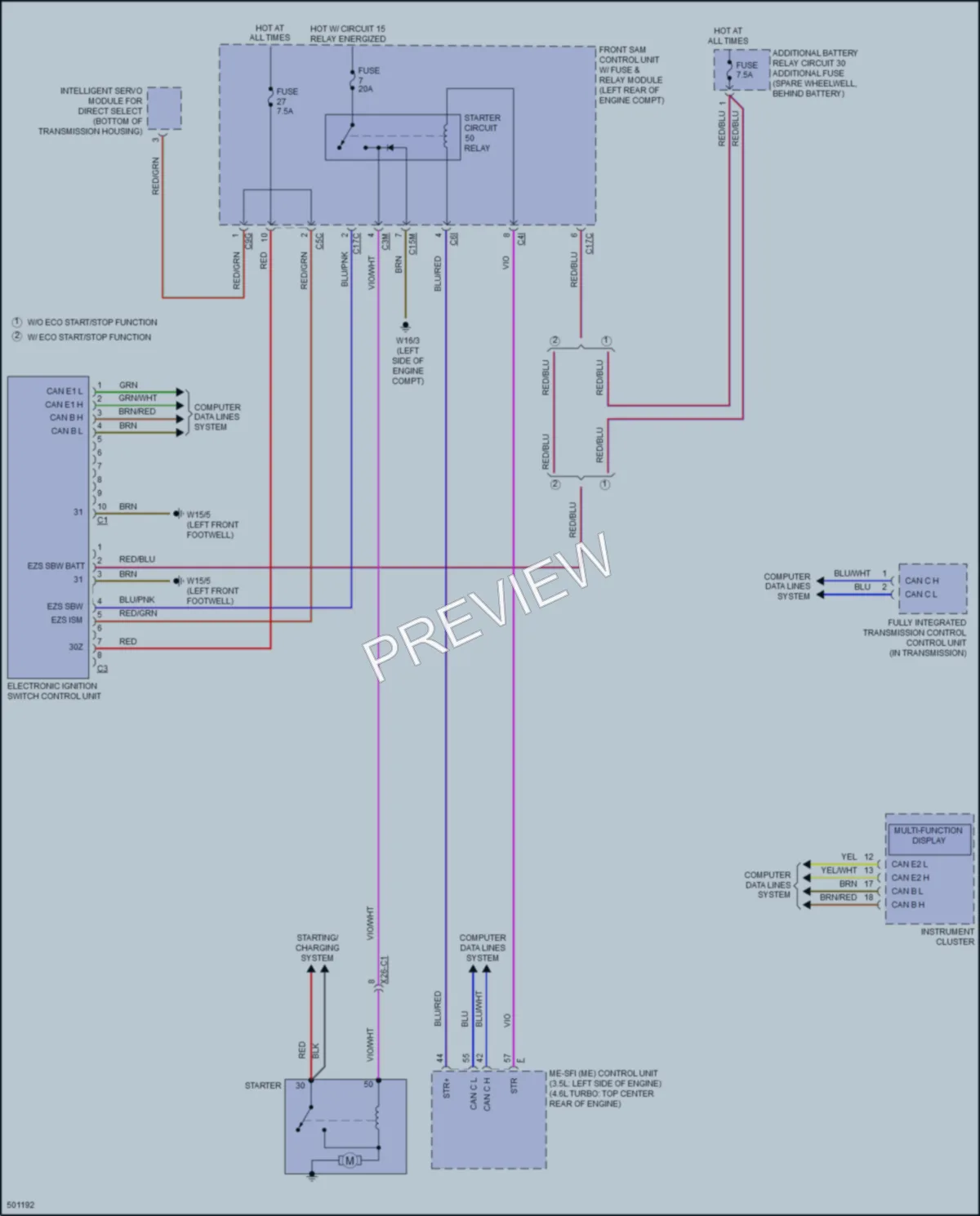 2016 MercedesBenz E550 Anti Theft wiring diagram preview