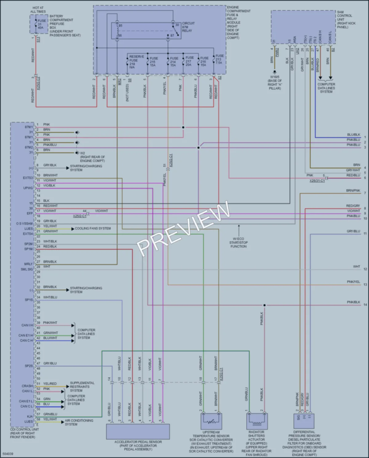 2016 MercedesBenz GL350BLUETEC Engine Performance wiring diagram preview