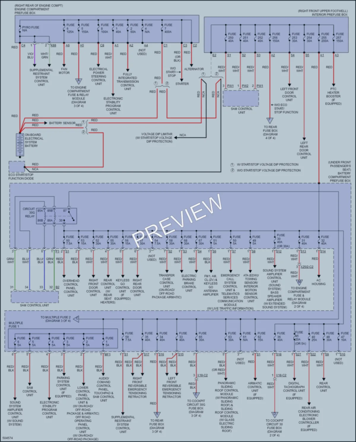 2016 MercedesBenz GL350BLUETEC Power Distribution wiring diagram preview