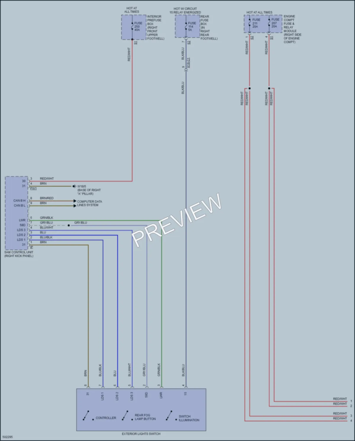 2016 MercedesBenz GL450 Headlights wiring diagram preview