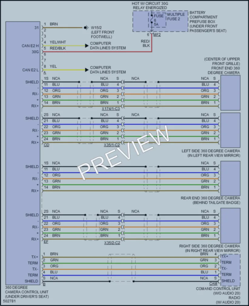 2016 MercedesBenz GL450 Navigation wiring diagram preview