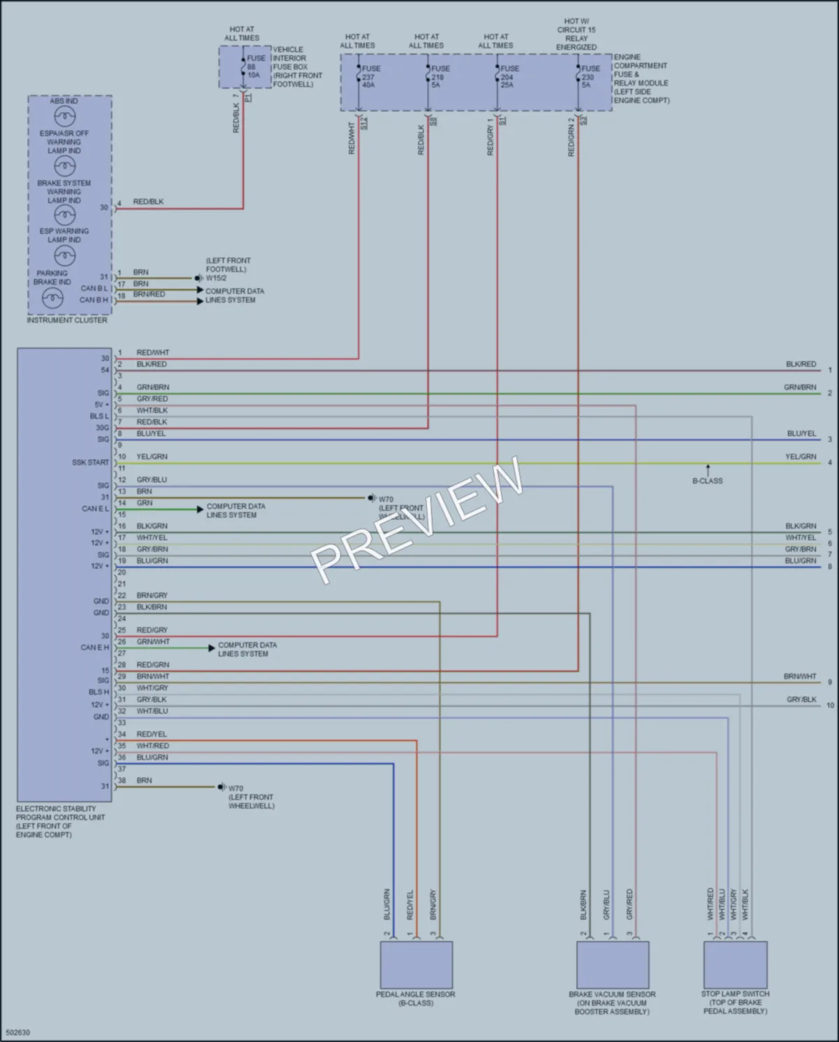 2016 MercedesBenz GLA250 Anti Lock Brakes wiring diagram preview