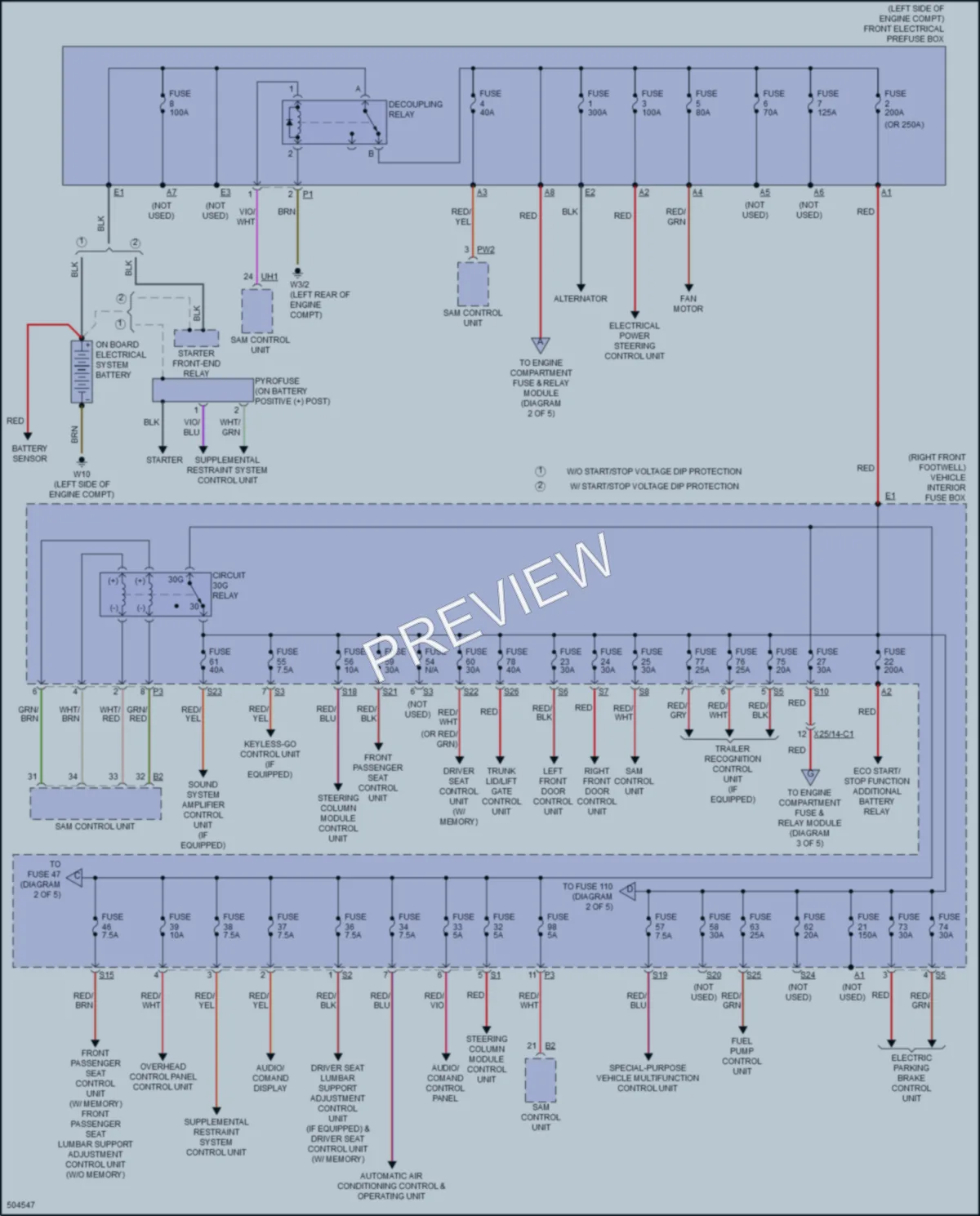2016 MercedesBenz GLA250 Power Distribution wiring diagram preview