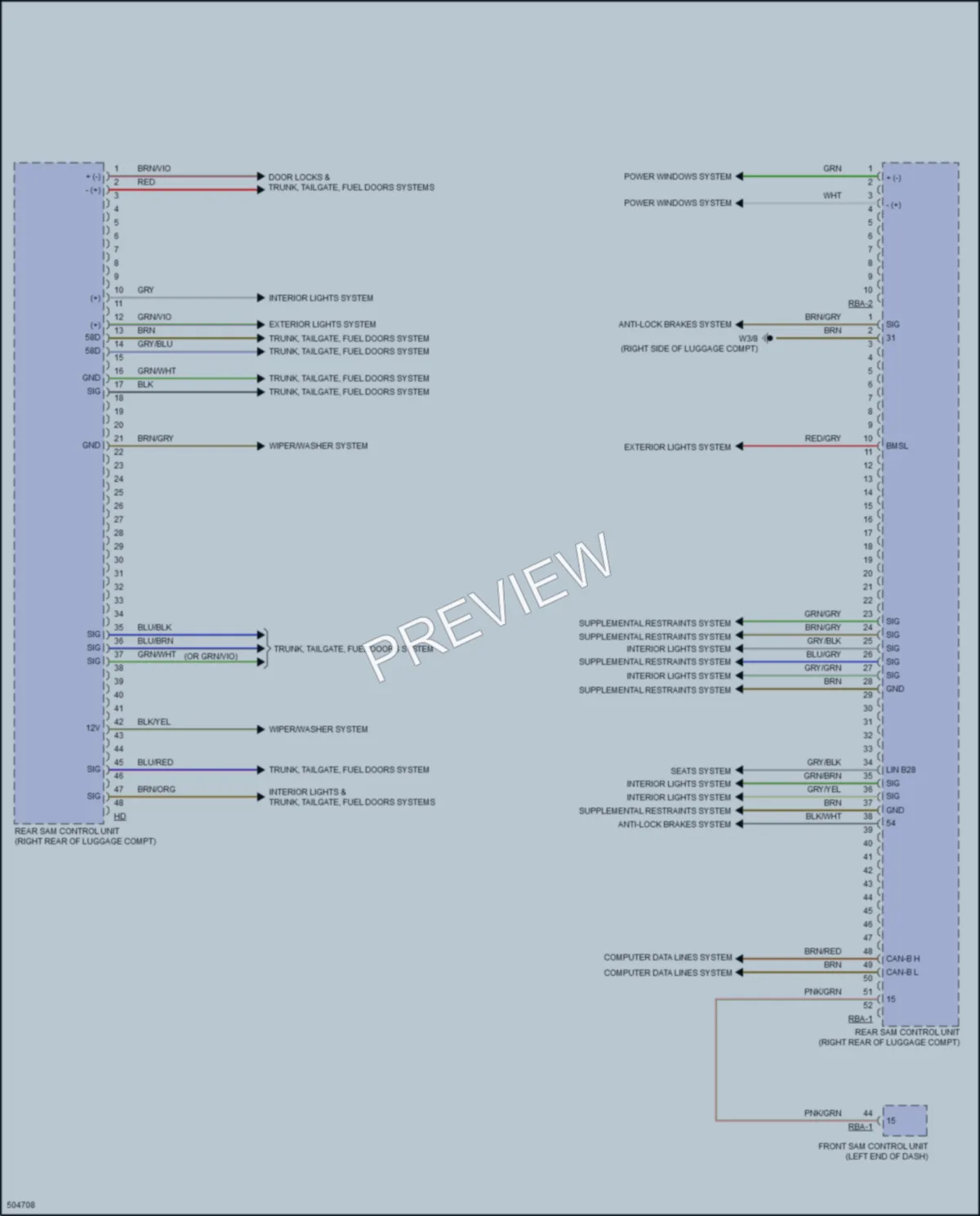 2016 MercedesBenz GLC300 Body Control Modules wiring diagram preview