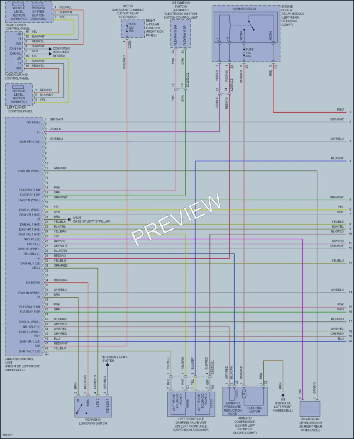 2016 MercedesBenz GLC300 Electronic Suspension wiring diagram preview